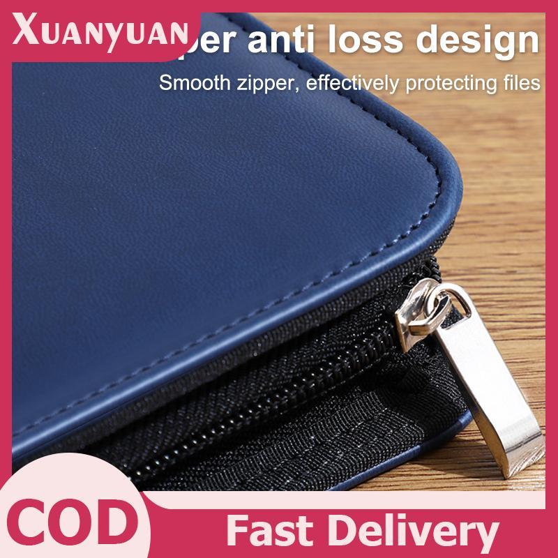 XUAN Đa Năng A4 / A5 Da PU Danh Mục Đầu Tư Dành Cho Người Tổ Chức Tài Liệu Túi Dây Kéo Có Máy Tính Bút Người Viết Cặp Văn Phòng VN
