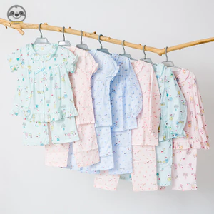 Bộ đồ ngủ cotton nguyên chất dài tay dành cho trẻ nhỏ - quần áo loungewear dễ thương, mềm mại và thoải mái quanh năm.