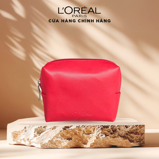 [QUÀ TẶNG KHÔNG BÁN] Túi đựng mỹ phẩm simili màu đỏ L'Oreal Paris