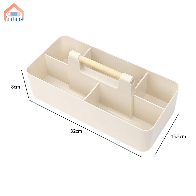1x Hộp Bảo Quản W / Tay Cầm Cung Cấp Phân Loại Giá Đỡ Không Gian Làm Việc Tổ Chức PP Sáng Tạo Cho Bút Chì Trong Nhà Phòng Tắm Để Bàn Văn Phòng