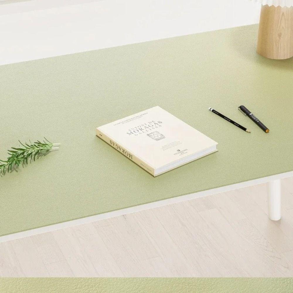 PWSSEND Thảm Để Bàn Học Sinh - Thảm Da Bảo Vệ Mắt, Trải Bàn Cà Phê, Chống Trượt, Màu Trơn