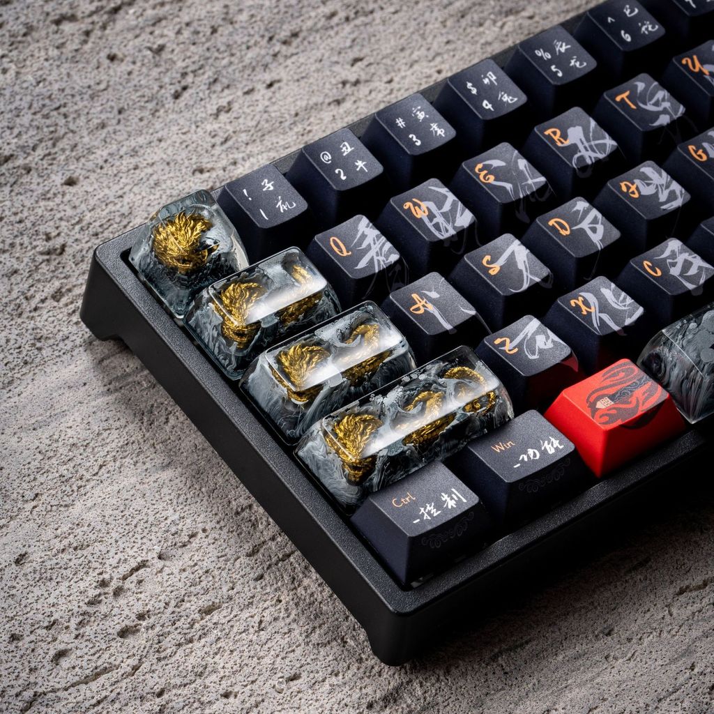 Keycap Artisan Rồng Vàng Resin Thủ Công Golden Dragon Series | KCAP - World of keycaps