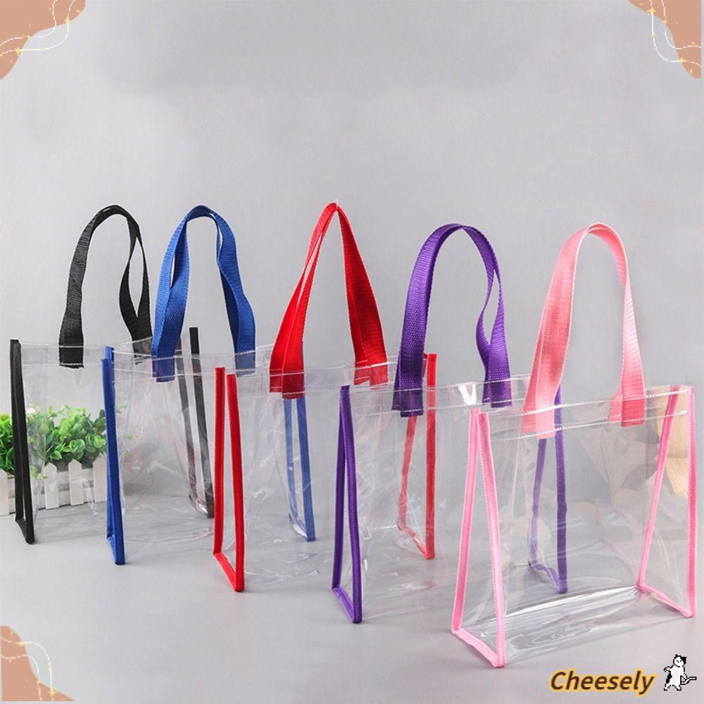Túi Tote CHEESELY, Túi Mua Sắm Mỹ Phẩm PVC Dung Tích Lớn, Túi Quà Bằng Nhựa Túi Đựng Thạch Ô Tô