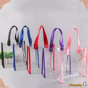Túi Tote CHEESELY, Túi Mua Sắm Mỹ Phẩm PVC Dung Tích Lớn, Túi Quà Bằng Nhựa Túi Đựng Thạch Ô Tô