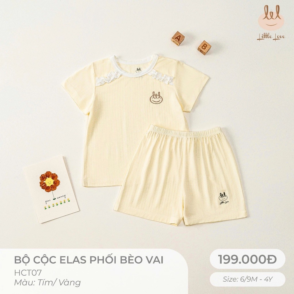 BỘ CỘC MODAL BÉ GÁI PHỐI VAI BÈO [ SIÊU MỀM, MÁT, MỊN CO DÃN VÀ THẤM HÚT ] SZ 6M -4Y (HCT07)