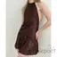 MAPLEPOET-Áo váy Mini không tay thời trang mùa hè dành cho nữ