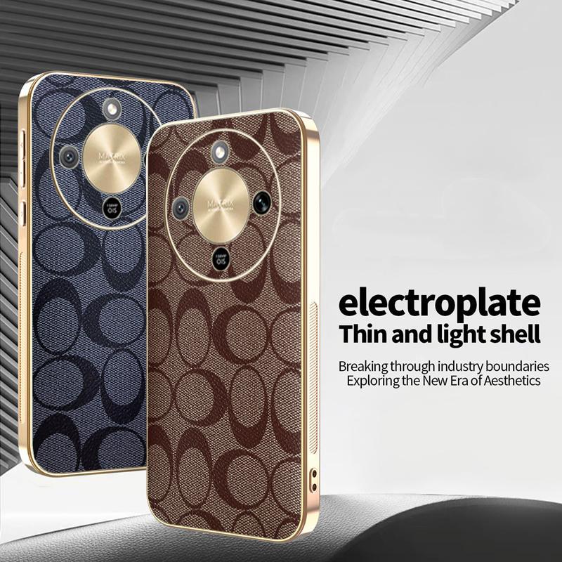 Ốp YJD Cho Honor X9d X9C X9B Da Thời Trang Sang Trọng Mạ Điện Cạnh Chống Rơi Vỏ Bảo Vệ Điện Thoại