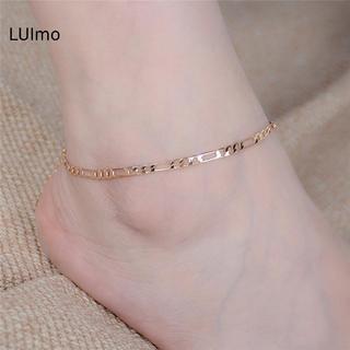 Vòng Chân Mắt Cá Vàng Mạ Bạc Chất Lượng Cao với Dây Xích Thời Trang - LUImo