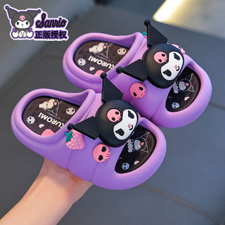 Mùa Hè Trẻ Em Dép Dép Bé Trai Bé Gái Đế Mềm Chống Trơn Trượt Tắm Cha Mẹ-Con Kuromi Trẻ Em Đi Biển Dép