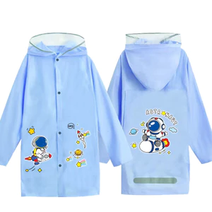 Nam Nữ Hoạt Hình Áo Mưa Học Sinh Cực Dày Dày Với Lớn Schoolbag Vị Trí Dính Kết Phản Quang Trẻ Em Áo Mưa 7ANT