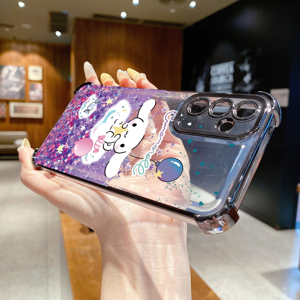 Tương thích với Samsung Galaxy A17 A07 A15 A05 A35 A55 A14 A34 A56 A36 A06 A16 Kuromi MY Melody Vỏ mạ trong suốt dễ thương Vỏ chống rơi FD