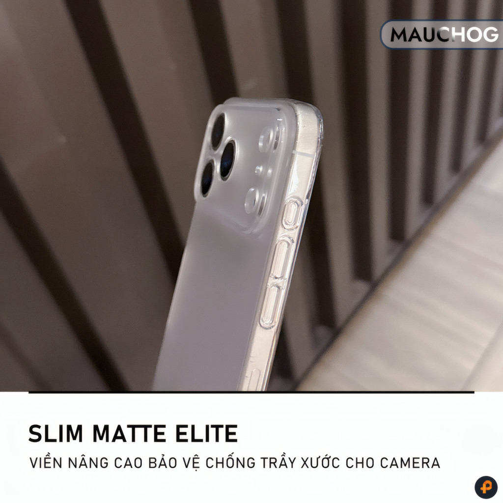 Ốp Siêu Mỏng Nhám Mờ Chống Vân Tay Bảo Vệ Camera Cho Điện Thoại iPhone 17 Pro Max 16 15 14 13