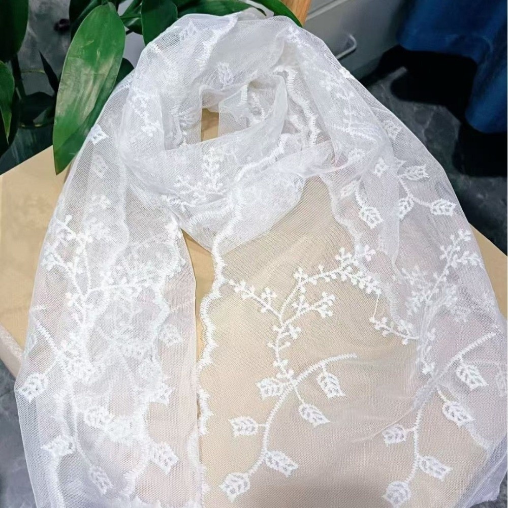 Khăn Ren Thêu EDIWANY, Thiết Kế Thêu Màu Trơn Khăn Ren Rỗng, Chất Liệu Ren Thanh Lịch Tinh Tế Nhẹ Khăn Choàng Sẵn Sàng Chụp Ảnh Sử Dụng Cho Nữ