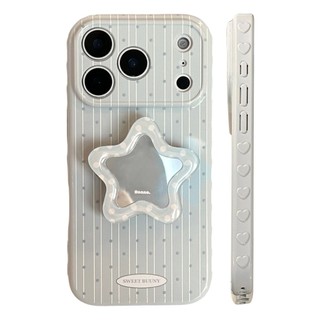 [Sheren] Ốp điện thoại ngôi sao sọc gương Thích hợp cho i17 16 15 14 13 12 11 pro max Vỏ bảo vệ chống sốc