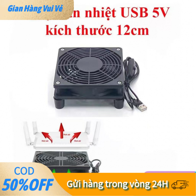 【48h】Quạt tản nhiệt USB 5V thiết kế nhỏ gọn, lắp đặt dễ dàng cho không gian hẹp, giảm nhiệt độ thiết bị hiệu quả.