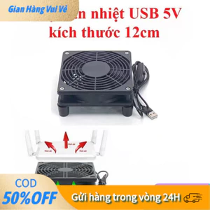 【48h】Quạt tản nhiệt USB 5V thiết kế nhỏ gọn, lắp đặt dễ dàng cho không gian hẹp, giảm nhiệt độ thiết bị hiệu quả.