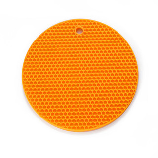 83g Dày Tổ Ong Silicon Placemat Tròn Coaster Cách Nhiệt Đĩa Phương Tây Nồi Áp Lực Cao
