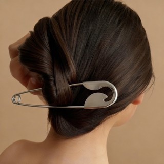 MKYCO Kim Loại Tóc Barrettes, Kích Thước Lớn Tối Giản Hình Học An Toàn Móng Vuốt Tóc, Đơn Giản Bạc Cố Định Phù Hợp Với Trâm Cài Phụ Kiện Tóc Cho Mũ Quà Tặng