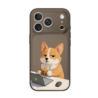 Ốp điện thoại làm việc từ nhà Boba Shiba & Corgi cho iPhone 17Air / 16 / 15PLUS / 14 / 13pro Max / 12 / 11 / X / XS / 7 / 8, sáng tạo. Vỏ trong suốt, chống thấm nước, chống sốc, vỏ bảo vệ