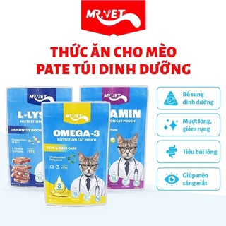 [COMBO 12 - 24 GÓI] Pate Cho Mèo MRVET Bổ Sung Omega 3, Vitamin, Hỗ Trợ Tiêu Hóa Tốt