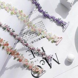 MODAHOME Dây đeo vai hoa có thể điều chỉnh tháo rời, co giãn mềm chống trơn trượt cho áo ngực/quần lót, dây đầm tiệc cưới