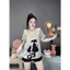 Bộ pijama nữ mặc nhà quần đùi lụa xước mềm mát freesize 54kg sang xinh dễ mặc- CN49