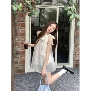 Áo cổ yếm chấm bi kiểu dáng tiểu thư trà chiều cho nữ xu hướng hàng QCCC XIMIMI SP438
