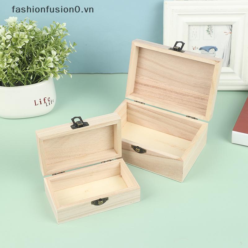 [FHF] Hộp đựng đa năng bằng gỗ có nắp Hộp đựng đồ trang sức Trang trí nội thất MỚI