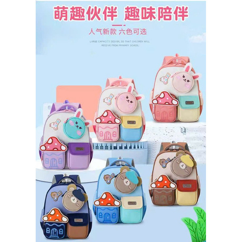 Ba lô Đi Học, Cặp Sách Cho Bé từ 3 đến 6 tuổi Ba lô chống gù chống thấm nước hình thú siêu đáng yêu
