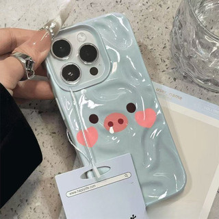 Ốp lưngiPhone 17 16 15 14 13 12 11 ProMax XR XS Max 78Plus Dễ thương Blush Piggy trường hợp điện thoại