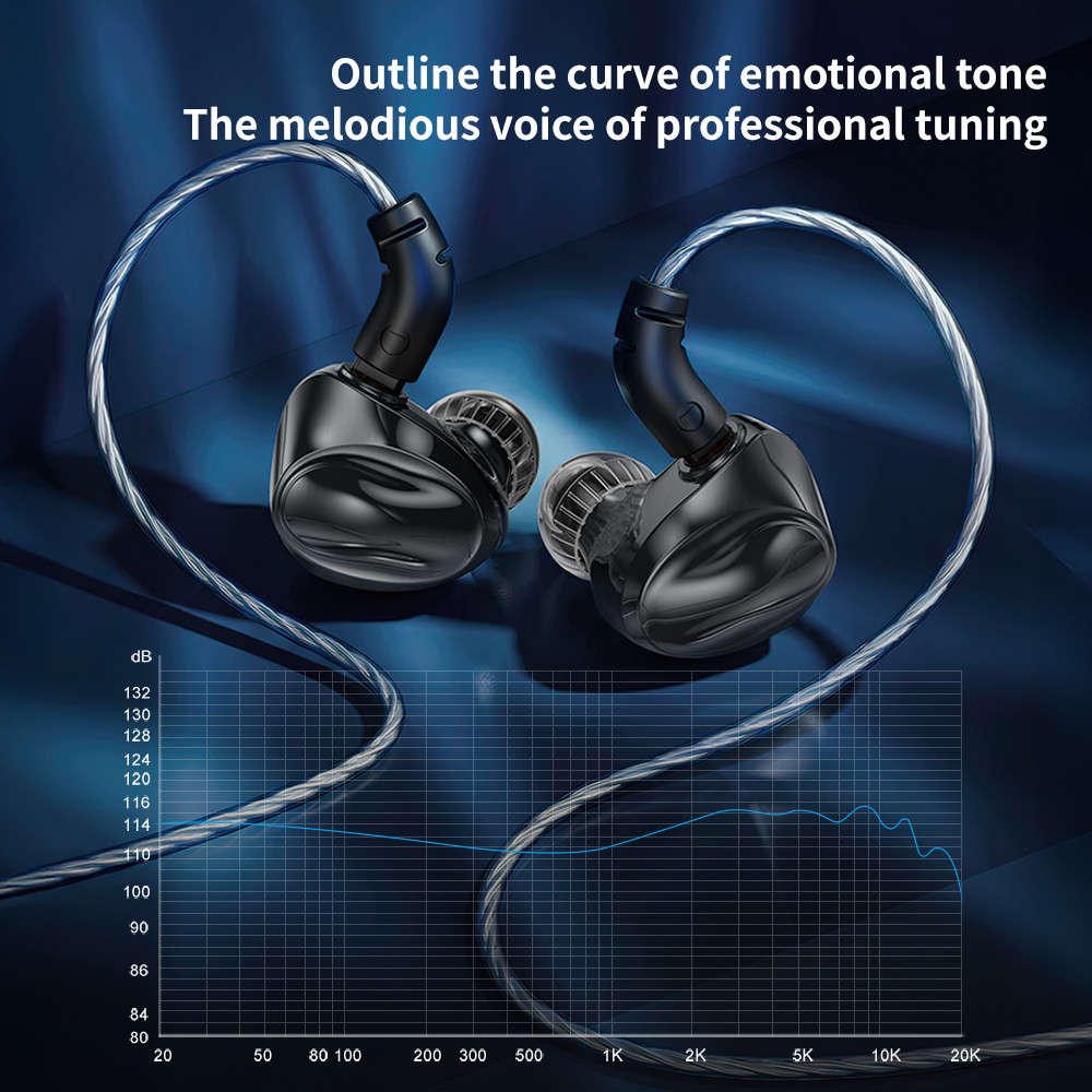 TRN Dolphin 10mm Mạch từ kép Trình điều khiển động Hifi Tai nghe nhét tai IEM Thiết kế khoang kim loại lỏng Tai nghe có dây
