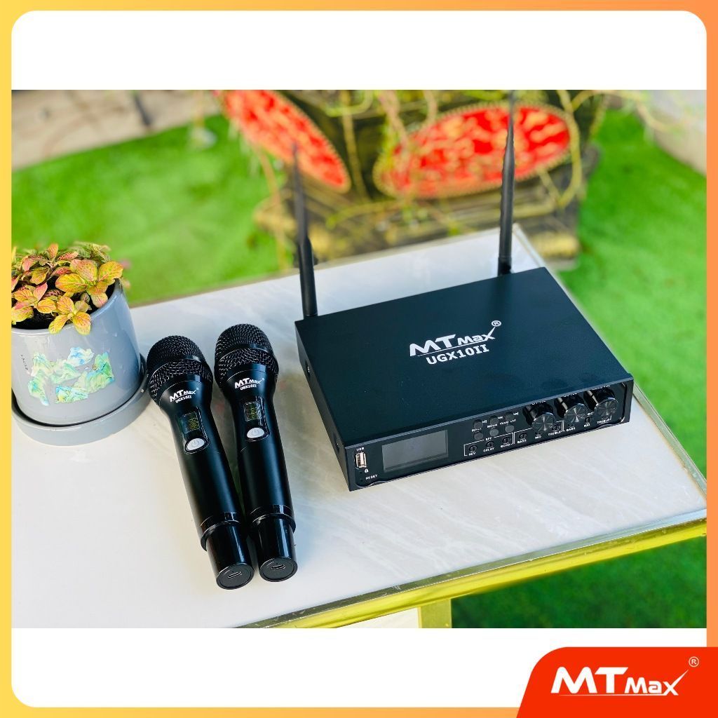 Micro Đầu Thu Nhỏ Chính Hãng MTMAX UGX10II  DSP Sóng UHF Chỉnh Echo,tone,volume...