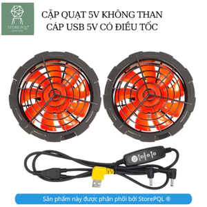 Cặp quạt áo điều hòa hàng 12V không chổi than cho áo điều hòa (cam kết không chổi than 100%) chống bụi chống nước