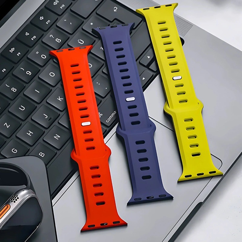 Dây đeo silicon thể thao Tương thích cho Apple Watch Series11 / 10 42mm 46mm Ultra3 / 2 / 1 49mm 9 8 6 7 5 SE 45mm 44mm 41mm 40mm