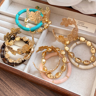 Vòng tay hạt hoa kim loại - Thời trang cho phụ nữwear every day