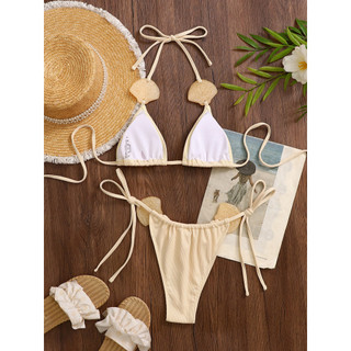 Đồ bơi nữ mơ vỏ dây tam giác cốc hai mảnh Bikini đồ bơi