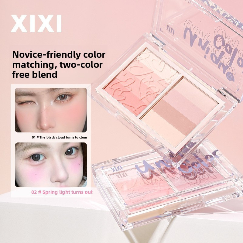 XIXI D717 Má Hồng Phấn Mịn Lên Màu Tự Nhiên, Blush Gradient Dễ Tán, Trang Điểm Hằng Ngày