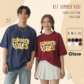 Áo Thun Nam Nữ, Áo Thun Basic Form Oversize Cổ Tròn SUMMER VIBE