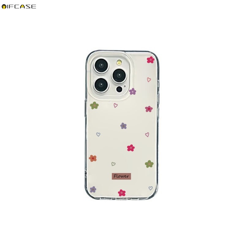 Dành Cho Xiaomi 17 15 15T Civi 5 Poco F8 X7 Pro Max Ultra F7 C85 C71 M7 Plus Xiaomi17 Xiaomi15T 4G 5G Vỏ Điện Thoại Hoa Nhiều Màu Sắc Dễ Thương Nhãn Trái Tim Tình Yêu Màu Trắng Vỏ Đơn Giản