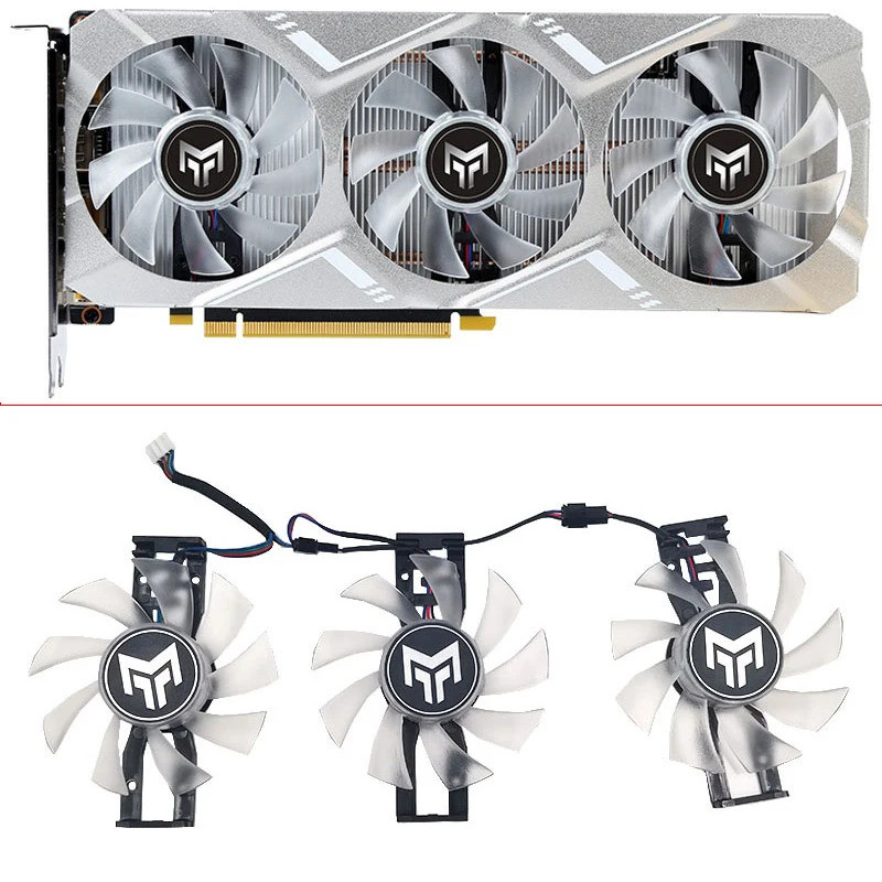 Quạt Làm Mát Cho KFA2 GTX1660 SUPER Metal Master OC GALAXY GeForce GTX1660 SUPER card Đồ Họa Ba Quạt Làm Mát Thay Thế 75MM