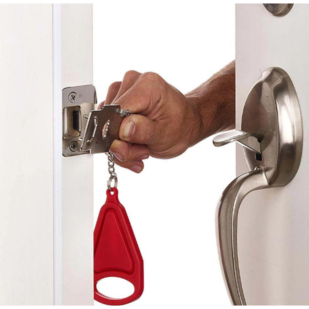 Chốt khóa cửa di động bảo vệ an ninh cho phòng khách sạn Chốt Khóa Cửa An Toàn Di Động，Di Động / Không cần lắp đặt