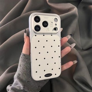 Chấm bi đen đơn giản phong cách Hàn Quốc Thích hợp cho iPhone17PROMAX Vỏ điện thoại 16pro / 15 / 14 / 13 / 1226.3.16