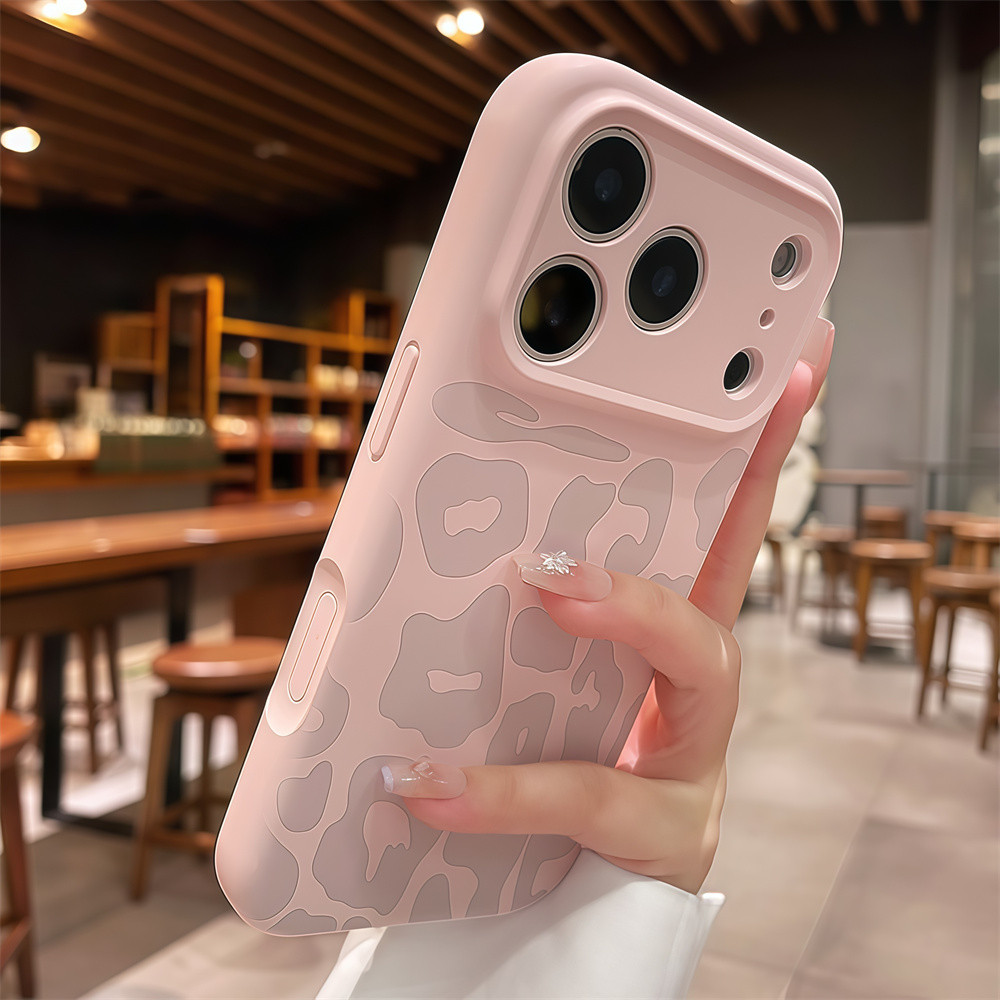 Ốp điện thoại in hình da báo màu da cho iPhone 17 Pro Max 12 13 14 15 16 pro max Bao gồm tất cả bảo vệ ống kính máy ảnh vỏ mềm vỏ điện thoại vỏ bảo vệ