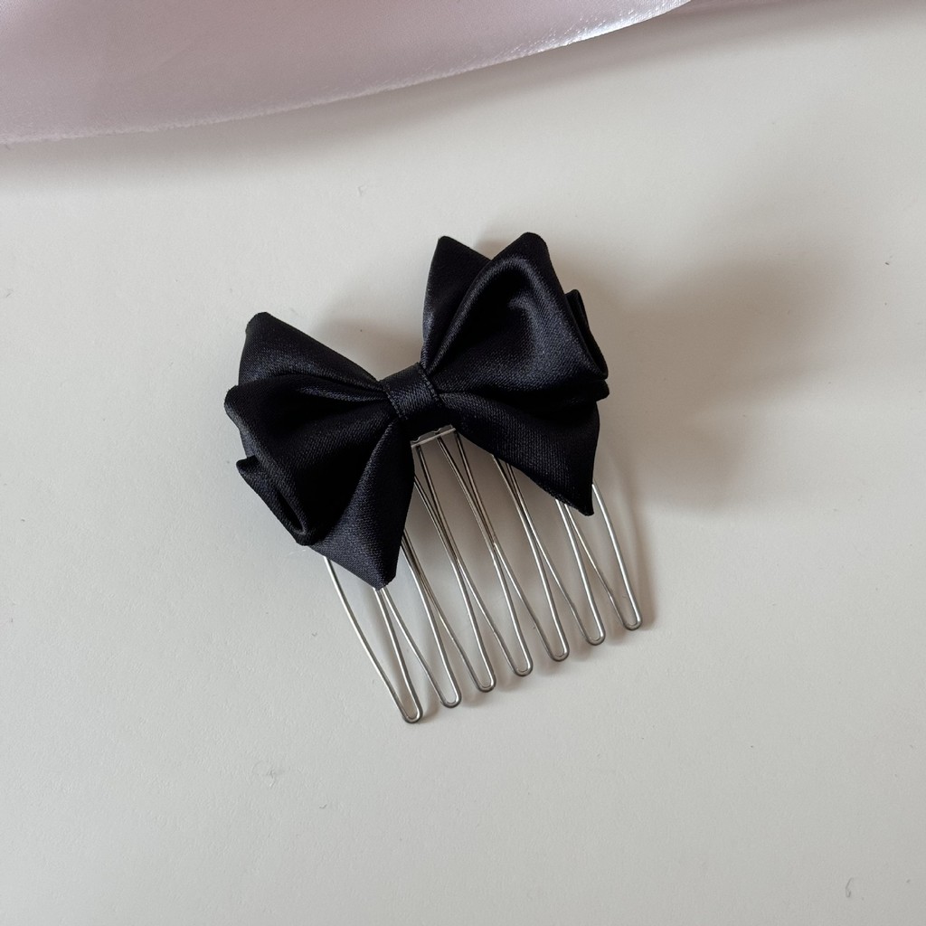 Kẹp Tóc Satin Nơ Hàn Quốc Cho Nữ