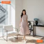 Đầm thiết kế BEMINE cổ tròn in hoa dáng chữ A xếp ly phù hợp đi làm, đi chơi-B474
