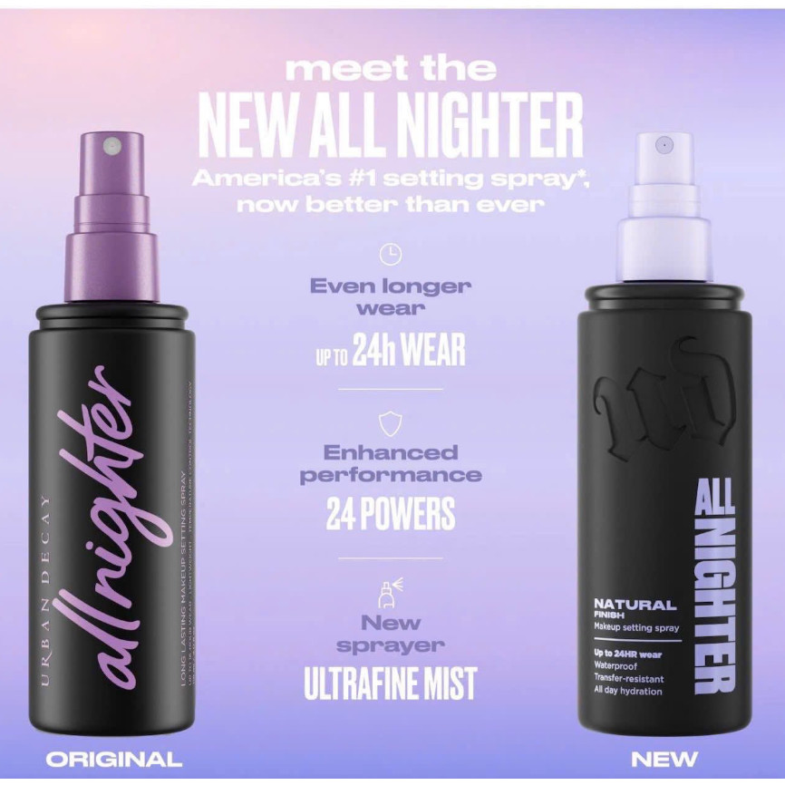 XỊT KHÓA NỀN UR.BAN DECAY ALL NIGHTER MẪU MỚI 118ML FULL BOX