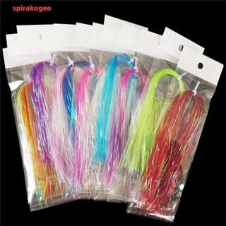 Vật liệu buộc ruồi SPIRAKOGEO, vảy cá Flash Tinsel ba chiều, sợi sáng Giải quyết câu cá bằng thép chì Jig Head Hook Chất liệu làm mồi