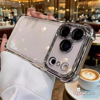 Ốp điện thoại trong suốt mạ điện bốn mặt sang trọng cho iPhone 14 Pro Max 13 Pro Max 13 Mini 12 Mini 11 Pro Max Vỏ thẩm mỹ dành cho doanh nghiệp Vỏ chống vân tay siêu mỏng