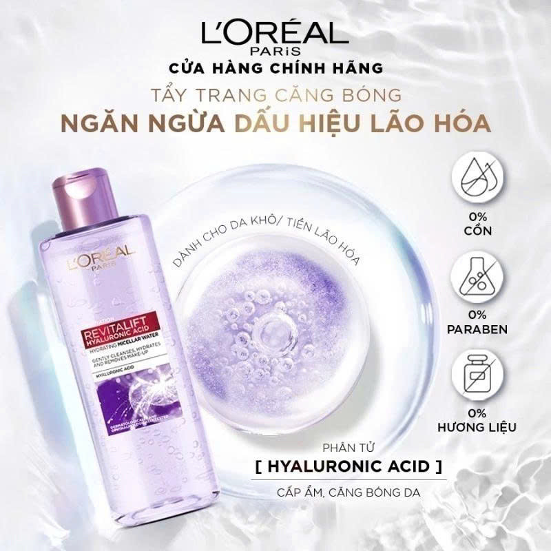 [QUÀ TẶNG KHÔNG BÁN] Bộ 4 nước tẩy trang sạch sâu dịu nhẹ, cấp ẩm và kiềm dầu L'Oreal Paris 95mlx4