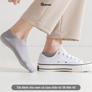 [FLASHSALE] Tất nam mang giày lười tàng hình GOMTAT, vớ lười có mặt lưới thoáng khí, chất liệu cotton - HAILUOI-PO-3019